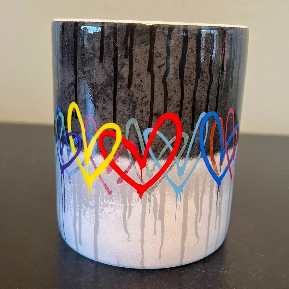 Lang BLEEDING HEARTS / LOVE WALL Ceramic Mug w/ Mural Artwork by James Goldcrown - Picture 6 of 15